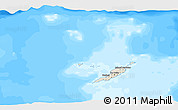 Shaded Relief 3D Map of Anguilla, single color outside, bathymetry sea