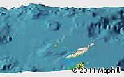 Shaded Relief 3D Map of Anguilla, single color outside, satellite sea