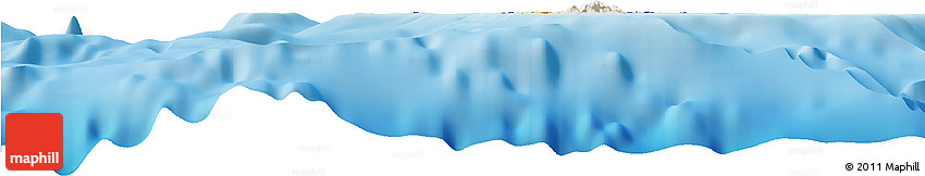 Flag Horizon Map of Anguilla, shaded relief outside, flag rotated