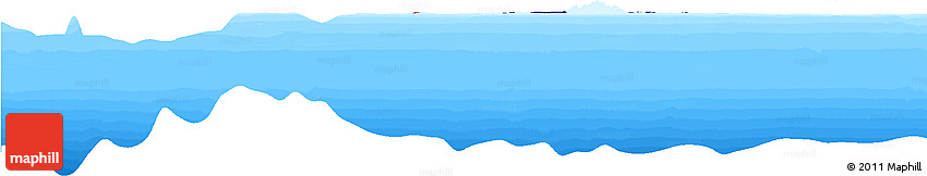 Flag Horizon Map of Anguilla, single color outside, bathymetry sea, flag aligned to the middle