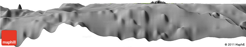 Physical Horizon Map of Anguilla, darken, desaturated