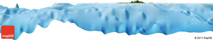 Physical Horizon Map of Anguilla, darken, land only