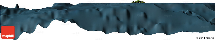 Satellite Horizon Map of Anguilla, darken