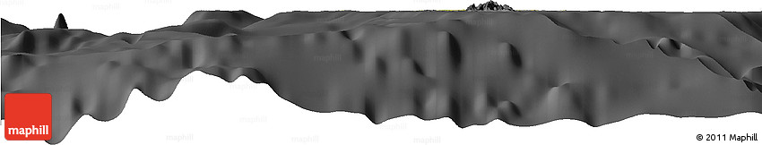 Satellite Horizon Map of Anguilla, darken, desaturated