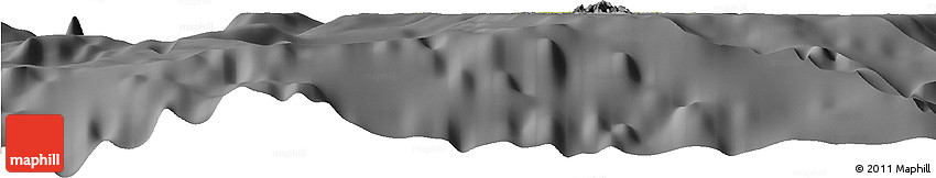 Satellite Horizon Map of Anguilla, desaturated