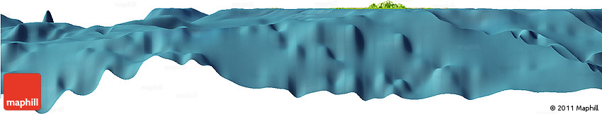 Satellite Horizon Map of Anguilla, physical outside, satellite sea