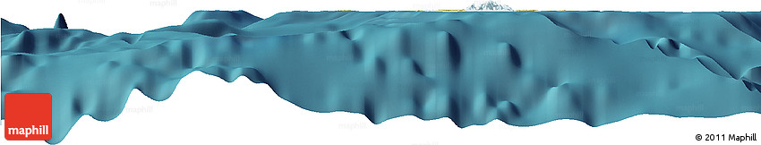 Satellite Horizon Map of Anguilla, political shades outside, satellite sea