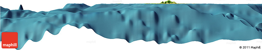 Satellite Horizon Map of Anguilla, single color outside