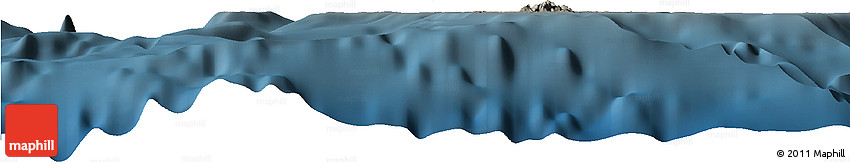 Shaded Relief Horizon Map of Anguilla, darken
