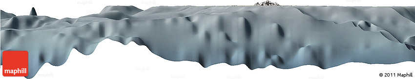 Shaded Relief Horizon Map of Anguilla, darken, semi-desaturated