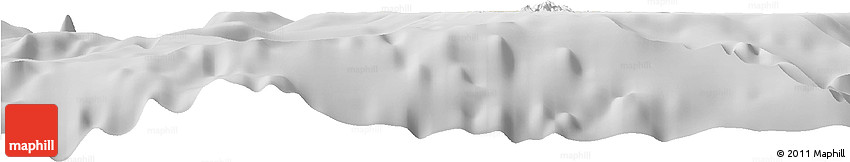 Shaded Relief Horizon Map of Anguilla, lighten, desaturated