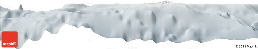 Shaded Relief Horizon Map of Anguilla, lighten, semi-desaturated