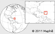 Blank Location Map of Anguilla, highlighted continent, within the entire continent