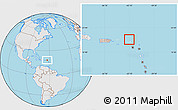 Gray Location Map of Anguilla, lighten, desaturated, land only