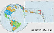 Gray Location Map of Anguilla, political outside, hill shading