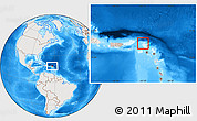 Shaded Relief Location Map of Anguilla, lighten, semi-desaturated, land only