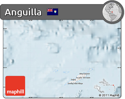 Classic Style Map of Anguilla