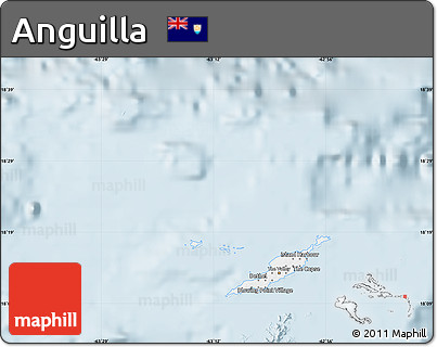 Classic Style Map of Anguilla
