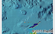 Flag Map of Anguilla, single color outside, satellite sea, flag aligned to the middle