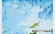 Physical Map of Anguilla, darken, land only