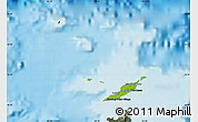 Physical Map of Anguilla, darken, semi-desaturated, land only