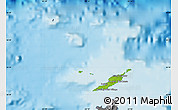 Physical Map of Anguilla, desaturated, land only