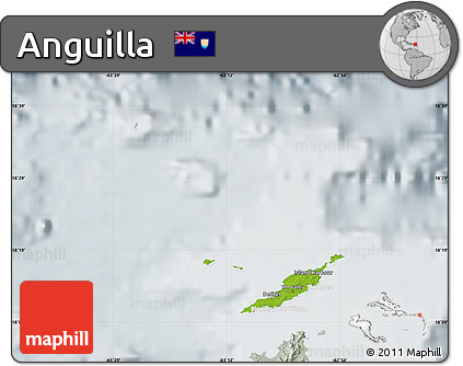 Physical Map of Anguilla, lighten, semi-desaturated