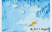 Political Map of Anguilla, shaded relief outside, bathymetry sea