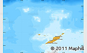 Political Shades Map of Anguilla, semi-desaturated, land only
