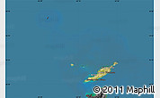 Satellite Map of Anguilla, darken, desaturated, land only