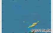 Satellite Map of Anguilla, darken, semi-desaturated, land only