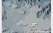 Shaded Relief Map of Anguilla, darken, semi-desaturated