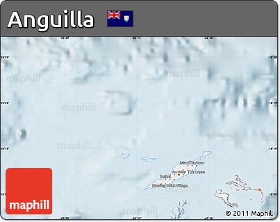 Silver Style Map of Anguilla
