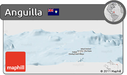 Gray Panoramic Map of Anguilla