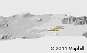 Political Panoramic Map of Anguilla, desaturated