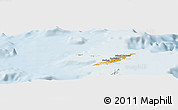 Political Panoramic Map of Anguilla, lighten
