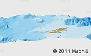 Political Panoramic Map of Anguilla, political shades outside