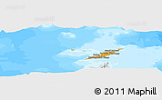 Political Panoramic Map of Anguilla, semi-desaturated, land only
