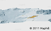 Political Panoramic Map of Anguilla, semi-desaturated