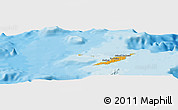 Political Panoramic Map of Anguilla, single color outside