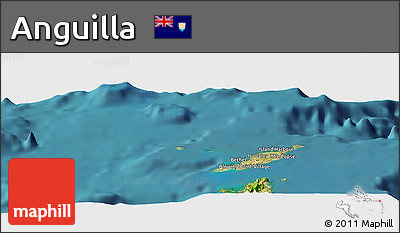 Satellite Panoramic Map of Anguilla