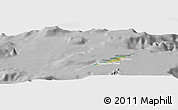 Satellite Panoramic Map of Anguilla, lighten, desaturated
