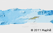 Satellite Panoramic Map of Anguilla, political shades outside