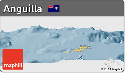 Savanna Style Panoramic Map of Anguilla
