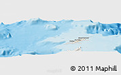 Shaded Relief Panoramic Map of Anguilla, lighten, land only