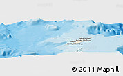 Shaded Relief Panoramic Map of Anguilla, political shades outside