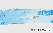 Shaded Relief Panoramic Map of Anguilla, single color outside