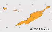 Political Simple Map of Anguilla, cropped outside