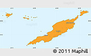 Political Simple Map of Anguilla, single color outside