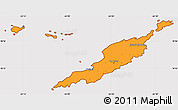 Political Shades Simple Map of Anguilla, cropped outside